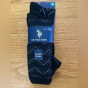 New, U.S. Polo Assn. Mens Casual Comfort Crew Socks, 3 pack socks